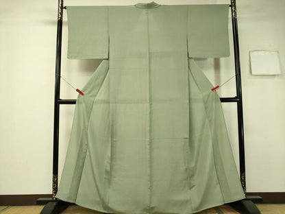 平和屋着物＊夏物 色無地 絽 山葵色 正絹 逸品 未使用 CAAU5600vp
