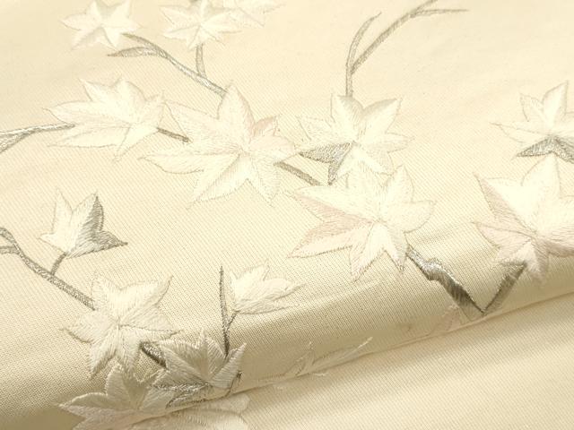平和屋着物▼太鼓柄袋帯 総刺繍 駒刺繍 鼓 草花文 銀糸 正絹 逸品 CAAU5663ak