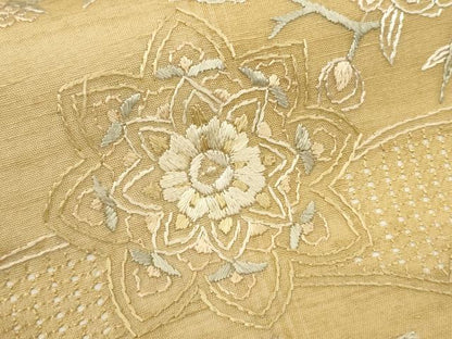 平和屋着物＊夏物 中国三大刺繍 スワトウ刺繍 総刺繍 太鼓柄袋帯 正倉院花文 正絹 逸品 CAAU5953ak