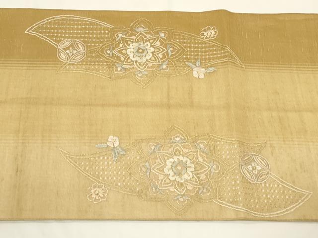平和屋着物＊夏物 中国三大刺繍 スワトウ刺繍 総刺繍 太鼓柄袋帯 正倉院花文 正絹 逸品 CAAU5953ak