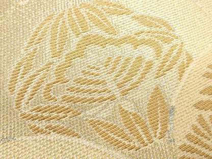 平和屋着物▼六通柄袋帯　金華山織　青海波吉祥花文　金糸　正絹　逸品　CAAU5998ak