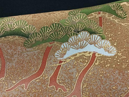 平和屋着物■豪華黒留袖　駒刺繍　浜松文　金彩　正絹　逸品　CAAU6582xe