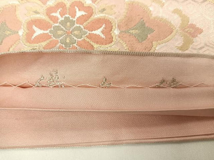平和屋着物◎六通柄袋帯　花鳥文　金糸　正絹　逸品　CAAU7194ua