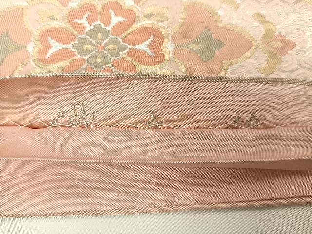 平和屋着物◎六通柄袋帯　花鳥文　金糸　正絹　逸品　CAAU7194ua