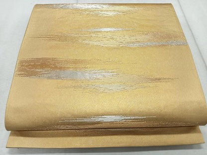 平和屋着物◎六通柄袋帯 霞文 金銀糸 引箔 正絹 逸品 CAAU7201nb