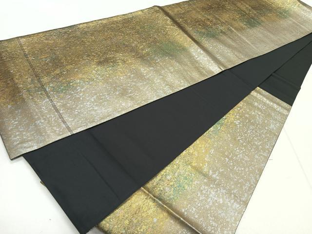 平和屋着物◎六通柄袋帯 霞文 引箔 正絹 逸品 CAAU7202nb