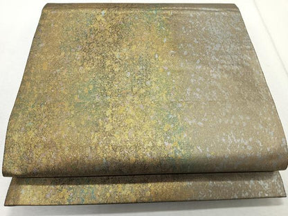 平和屋着物◎六通柄袋帯 霞文 引箔 正絹 逸品 CAAU7202nb
