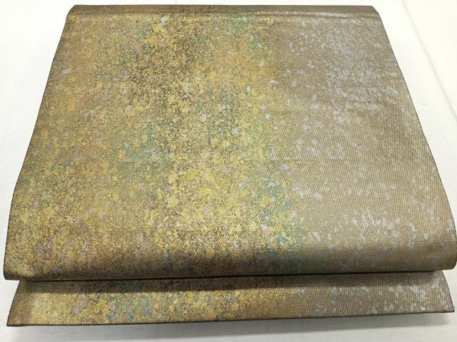 平和屋着物◎六通柄袋帯 霞文 引箔 正絹 逸品 CAAU7202nb