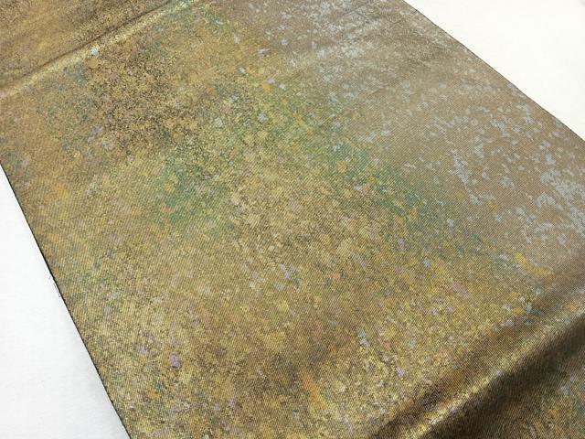 平和屋着物◎六通柄袋帯 霞文 引箔 正絹 逸品 CAAU7202nb