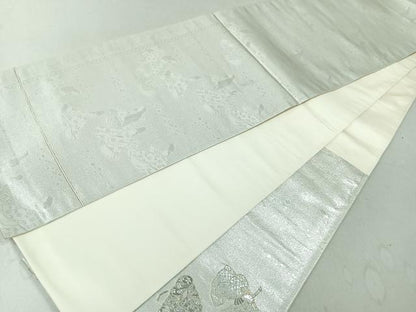 平和屋着物◎六通柄袋帯 三十六歌仙屏風図 金銀糸 正絹 逸品 CAAU7255nb