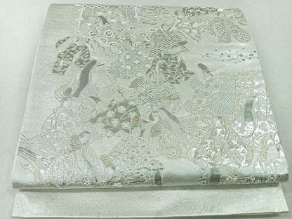 平和屋着物◎六通柄袋帯 三十六歌仙屏風図 金銀糸 正絹 逸品 CAAU7255nb