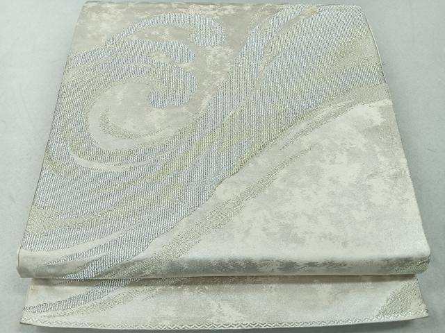 平和屋着物◎六通柄袋帯 荒波文 金銀糸 引箔 正絹 逸品 CAAU7256nb