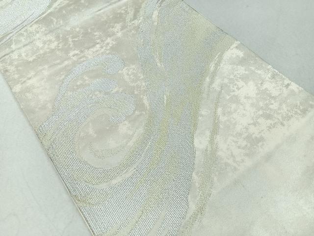 平和屋着物◎六通柄袋帯 荒波文 金銀糸 引箔 正絹 逸品 CAAU7256nb