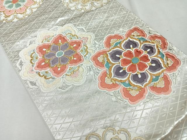 平和屋着物◎六通柄袋帯　唐織　正倉院花文　金銀糸　正絹　逸品　CAAU7344nb
