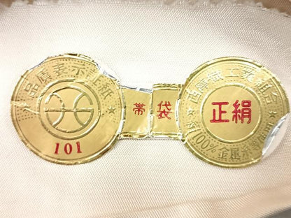 平和屋着物◎西陣　六通柄袋帯　遠山箔散らし　金糸　正絹　逸品　CAAU7514nb