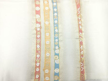 平和屋着物◎六通柄袋帯　唐織　吉祥竹文　金糸　ますいわ屋扱い　正絹　逸品　CAAU7517nb