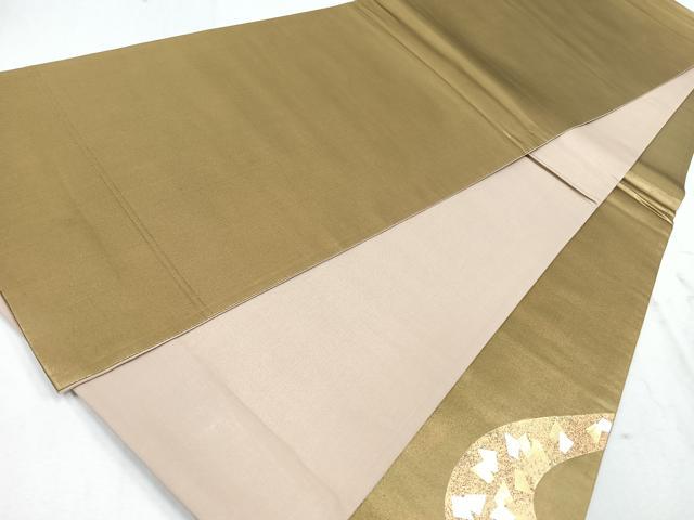 平和屋着物◎太鼓柄袋帯　流水箔散らし　金銀彩　正絹　逸品　CAAU7546nb