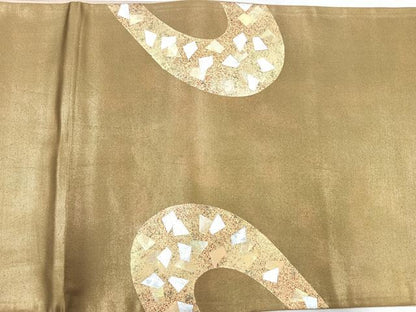 平和屋着物◎太鼓柄袋帯　流水箔散らし　金銀彩　正絹　逸品　CAAU7546nb