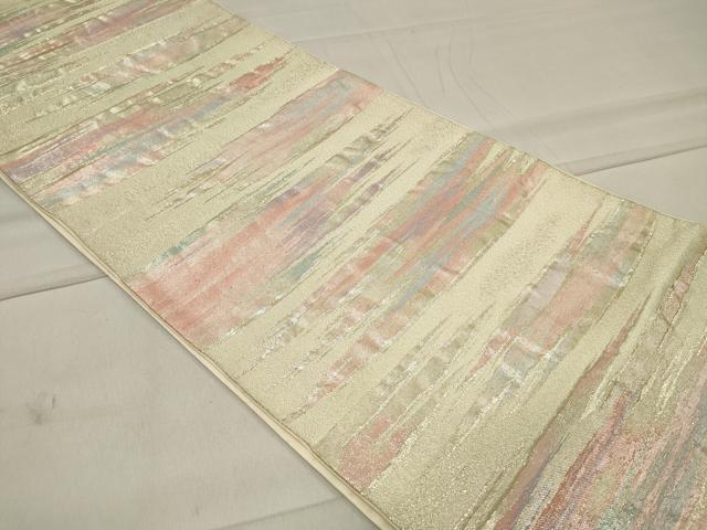 平和屋着物◎綴佐賀二重織 六通柄袋帯 霞文 金糸 やまと誂製 正絹 逸品 CAAU7603in