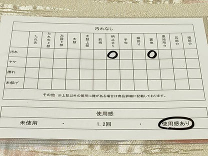 平和屋着物◎綴佐賀二重織 六通柄袋帯 霞文 金糸 やまと誂製 正絹 逸品 CAAU7603in