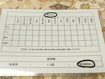 平和屋着物◎六通柄袋帯 遠山吉祥花文 金糸 正絹 逸品 CAAU7622in