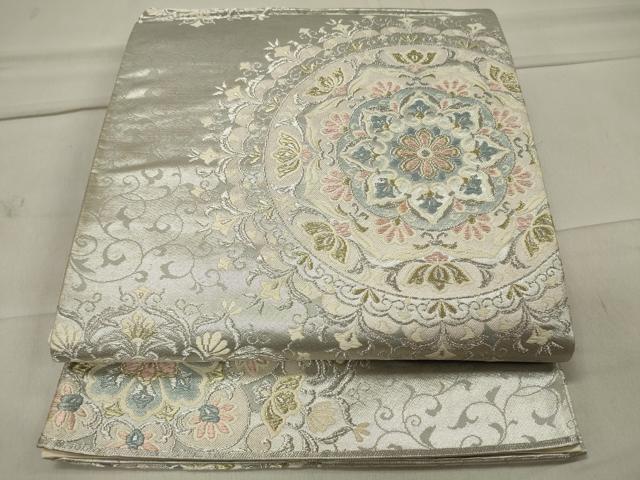 平和屋着物◎六通柄袋帯　唐織　正倉院花文　金銀糸　正絹　逸品　CAAU7662in