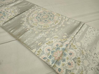 平和屋着物◎六通柄袋帯　唐織　正倉院花文　金銀糸　正絹　逸品　CAAU7662in