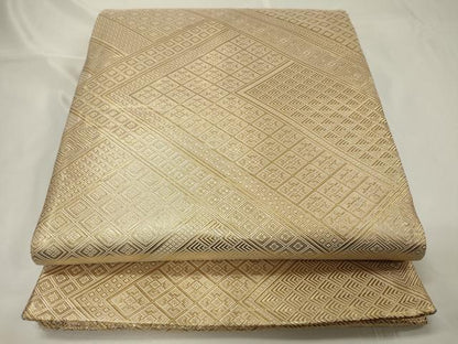 平和屋着物◎佐賀錦　両面　六通柄袋帯　道長吉祥文　金糸　正絹　逸品　CAAU7670in