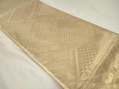 平和屋着物◎佐賀錦　両面　六通柄袋帯　道長吉祥文　金糸　正絹　逸品　CAAU7670in