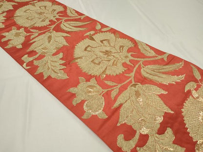 平和屋着物◎六通柄袋帯　更紗花文　金糸　正絹　逸品　CAAU7675in