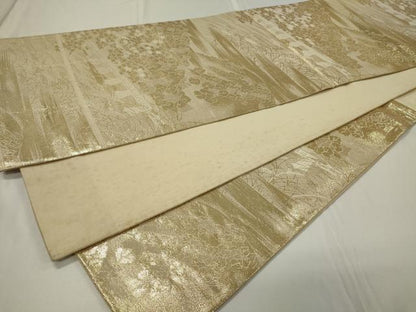 平和屋着物◎六通柄袋帯 京名所 嵐山 金糸 正絹 逸品 CAAU7692in