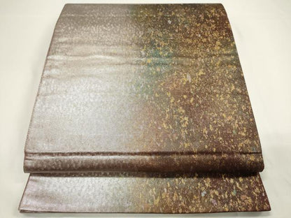 平和屋着物◎六通柄袋帯 霞文 引箔 正絹 逸品 CAAU7745in