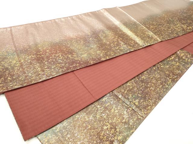 平和屋着物◎六通柄袋帯 霞文 引箔 正絹 逸品 CAAU7745in