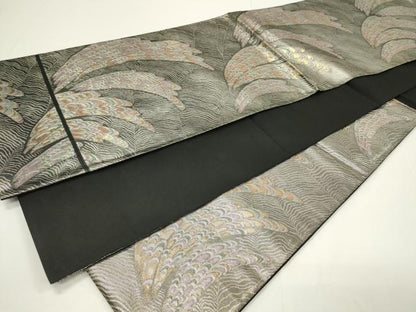 平和屋着物◎六通柄袋帯 孔雀羽文 金銀糸 鈴乃屋扱い 正絹 逸品 CAAU7751in