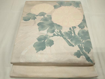 平和屋着物◎太鼓柄袋帯 すくい織 枝花文 引箔 正絹 逸品 CAAU7753in