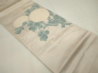 平和屋着物◎太鼓柄袋帯 すくい織 枝花文 引箔 正絹 逸品 CAAU7753in