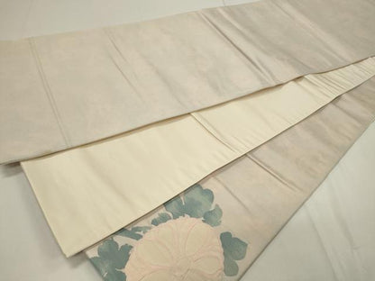 平和屋着物◎太鼓柄袋帯 すくい織 枝花文 引箔 正絹 逸品 CAAU7753in