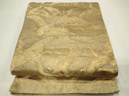平和屋着物◎六通柄袋帯 飛鶴文 金糸 正絹 逸品 CAAU7777in