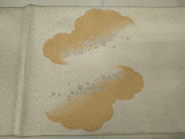 平和屋着物◎太鼓柄袋帯 綴れ 雲重ね箔散らし 金銀糸 正絹 逸品 CAAU7983in