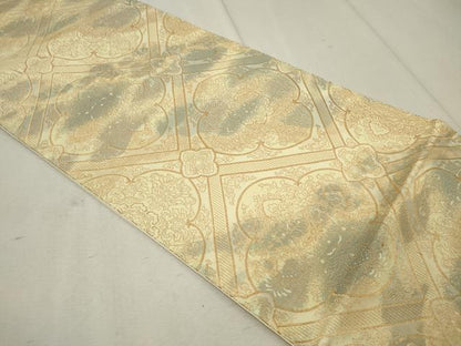 平和屋着物◎六通柄袋帯 天井正倉院花文 金糸 正絹 逸品 CAAU7992in