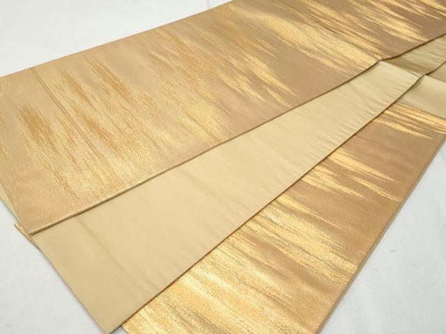 平和屋着物◎六通柄袋帯 霞文 金糸 引箔 正絹 逸品 CAAU8043fb