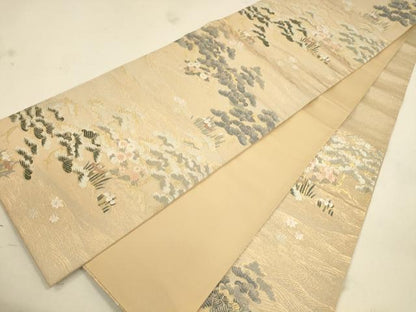 平和屋着物◎六通柄袋帯 唐織 流水吉祥文 金糸 正絹 逸品 CAAU8430ft
