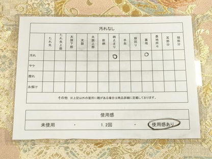 平和屋着物◎六通柄袋帯 鳳凰花丸文 正絹 逸品 CAAU8501ft