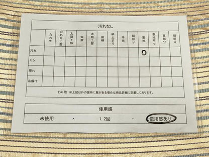 平和屋着物◎全通柄袋帯 横縞 金糸 正絹 逸品 CAAU8516ft