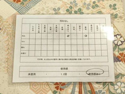 平和屋着物◎六通柄袋帯 唐織 鳳凰花文 金糸 正絹 逸品 CAAU85271ft