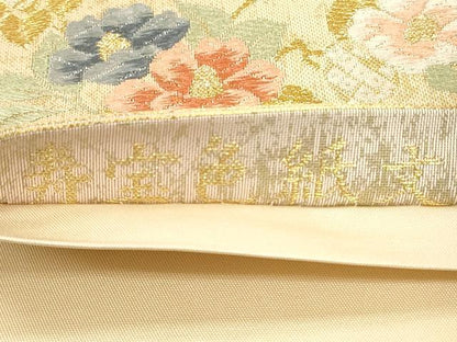 平和屋着物◎六通柄袋帯　寿宝色紙文　金糸　引箔　正絹　逸品　CAAU8778ft