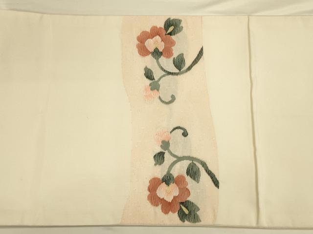 平和屋着物◎太鼓柄袋帯 すくい織 花喰い鳥 金糸 正絹 逸品 CAAU8784ft