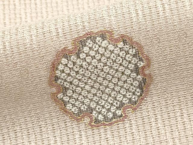 平和屋着物＊夏物 小紋 紗 雪輪重ね文 金彩 正絹 逸品 CAAU8857gh