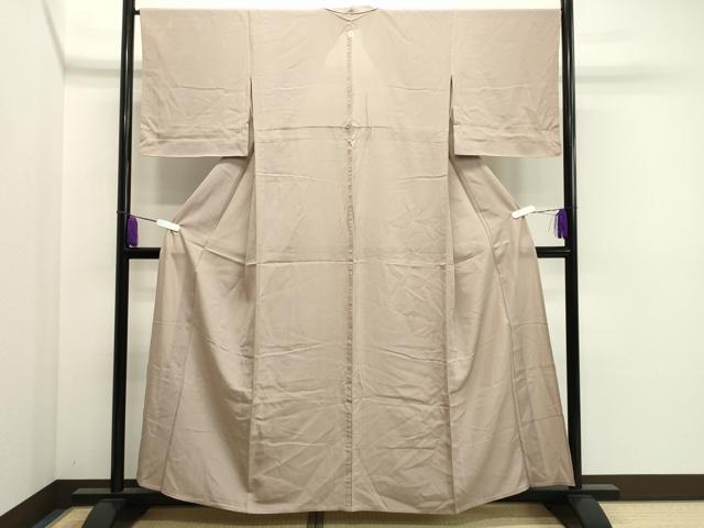 平和屋着物＊夏物 色無地 絽 白茶色 正絹 逸品 CAAU8921gh