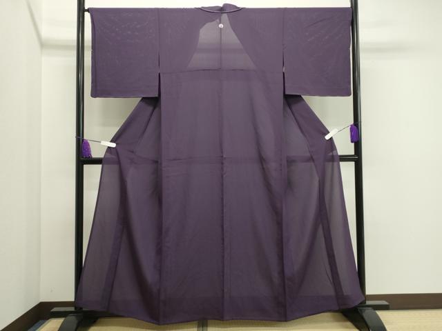 平和屋着物＊夏物 色無地 絽 似せ紫色 正絹 逸品 未使用 CAAU8935gh
